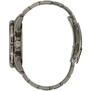 Bulova Men's Marine Star Series B Gray Ion Plated Stainless Steel 6-Hand Chronograph Quartz Watch, Red Dial Style: 98B350