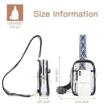 Telena Clear Bag for Stadium Events - Stylish Crossbody Purse