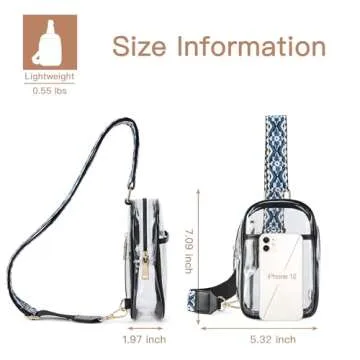 Telena Clear Bag for Stadium Events - Stylish Crossbody Purse