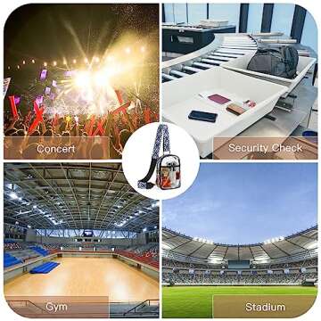 Telena Clear Bag for Stadium Events - Stylish Crossbody Purse