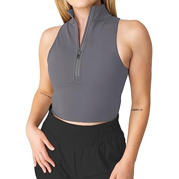 Stylish LASLULU Women's Crop Tank Top for Summer Activities