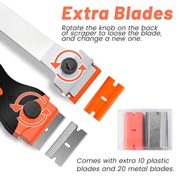 DEKEones Razor Blade Scraper Set with Extra Blades 2 PCS