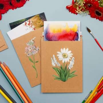 Juvale Stay Flat Rigid Mailers with Self Adhesive Seal, Sturdy Brown Cardboard Envelopes for Shippin...