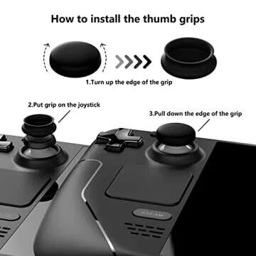 PlayVital Thumb Grip Caps for Steam Deck - Joystick Protection