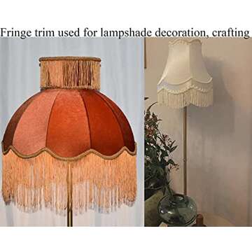 Lauthen.S 10 Yards Chainette Fringe Trim for DIY Projects