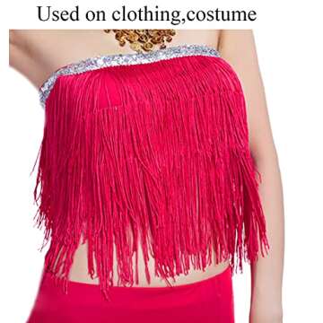 Lauthen.S 10 Yards Chainette Fringe Trim for DIY Projects