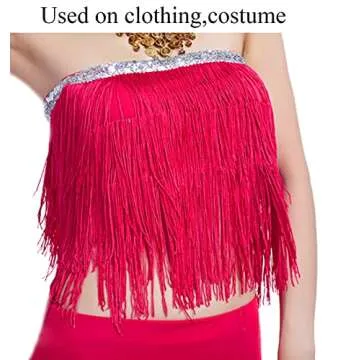 Lauthen.S 10 Yards Chainette Fringe Trim for DIY Projects