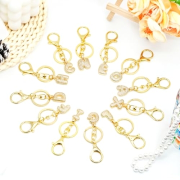 Stylish SKYFUN Initial Gold Letter Keychains A-Z
