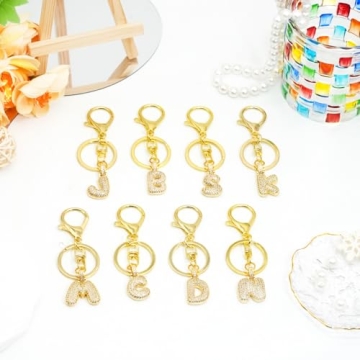 Stylish SKYFUN Initial Gold Letter Keychains A-Z