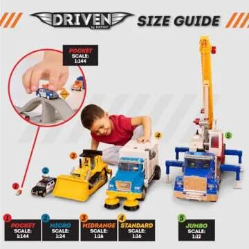 61 Pcs Driven by Battat Toy Car Playset for Kids