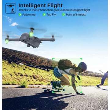 SYMA X500 4K Drone with UHD Camera for Adults, Easy GPS Quadcopter for Beginner with 56mins Flight Time, Brush Motor, 5GHz FPV Transmission, Auto Return Home, Follow Me, Light Positioning, 2 Batteries