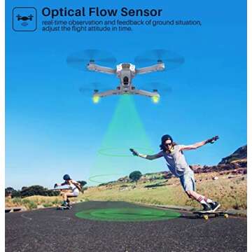 SYMA X500 4K Drone with UHD Camera for Adults, Easy GPS Quadcopter for Beginner with 56mins Flight Time, Brush Motor, 5GHz FPV Transmission, Auto Return Home, Follow Me, Light Positioning, 2 Batteries