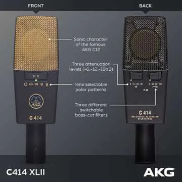 AKG Pro Audio Condenser Microphone, XLR, Black, C414 (3059X00060)