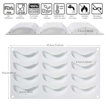 OCPO KITCHEN 3D Banana Shape Silicone Molds for Baking Mousse Cake, 3D Silicone Baking Mold for Cand...