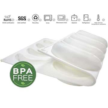 OCPO KITCHEN 3D Banana Shape Silicone Molds for Baking Mousse Cake, 3D Silicone Baking Mold for Candy Pastry Chocolate Truffle Cupcake Jelly Cookie Pudding Cake Decoration Mold, 12-Cavity