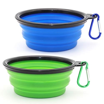 Dog Bowl Pet Collapsible Bowls, 2 Pack for Cats Dogs, Portable Pet Feeding Watering Dish