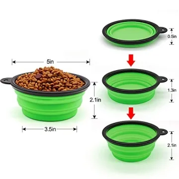 Collapsible Pet Bowls, Portable Travel Feeding Dishes for Dogs