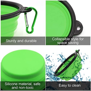Collapsible Pet Bowls, Portable Travel Feeding Dishes for Dogs