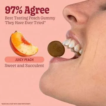 8Greens Supergreens Gummies | Super Greens Powder Superfood Gummy for Metabolism, Immunity & Focus, Digestive Health Enzymes, Organic: Chlorella, Spirulina, Aloe Vera, Peach Flavor, 50 Count