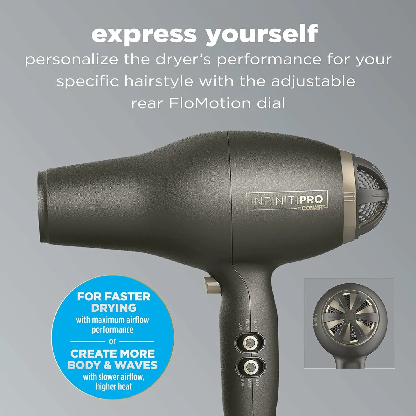 Personalized INFINITIPRO BY CONAIR FloMotion Hair Dryer
