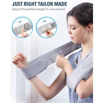 Adjustable Heat Shiatsu Back Massager with Carry Bag