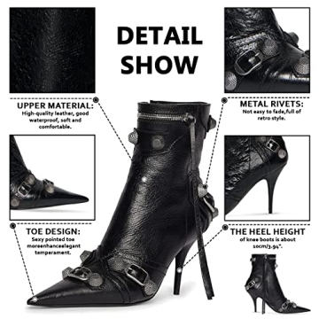 Stylish VOMIRA Stiletto Heeled Ankle Boots for Women