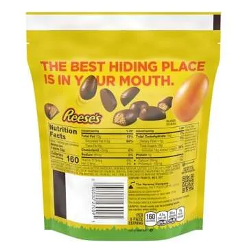 REESE'S Milk Chocolate Unwrapped Peanut Butter Creme Mini Eggs, Easter Candy Bag, 8 oz