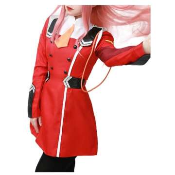 C-ZOFEK Women's US Size Red Dress Cosplay Outfits Anime Uniform Halloween Costume (Large, Red)