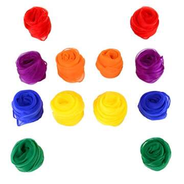Outus Multicolor Dance Scarves for Juggling & Magic