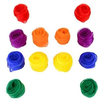 Outus Multicolor Dance Scarves for Juggling & Magic