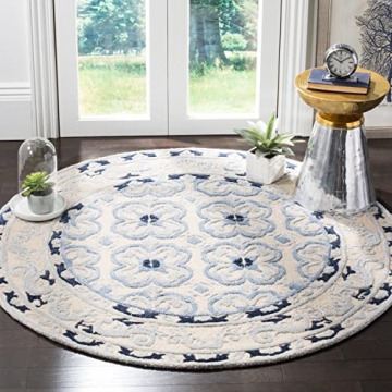 SAFAVIEH Bella 8x10 Ivory/Blue Area Rug for Modern Homes