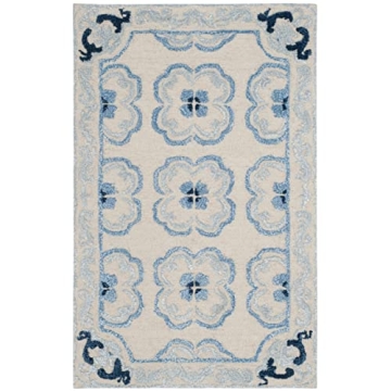 SAFAVIEH Bella 8x10 Ivory/Blue Area Rug for Modern Homes
