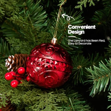 YESPERS 41PCS Shatterproof Red Christmas Ornaments Set