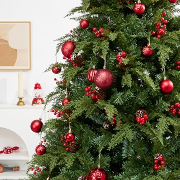 YESPERS 41PCS Shatterproof Red Christmas Ornaments Set