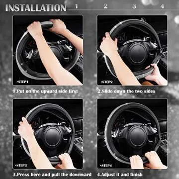 Sparkly Bling Diamond Steering Wheel Cover for Women