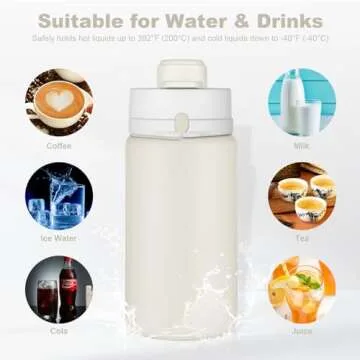 PLTCAT Collapsible Water Bottle, 19oz Foldable Water Bottle BPA Free Reusable Lightweight Leak-Proof Travel Silicone Water Bottle for Travel, Gym, Hiking, Office, Camping(Milk White)