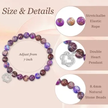 Sister Bracelet as Christmas Gifts for Sister, Double Heart Pendant Sister Gifts for Sister as Big Sister Little Sister Jewelry, Cool Gifts for Adult Sister as Sister Birthday Gifts from Sereney