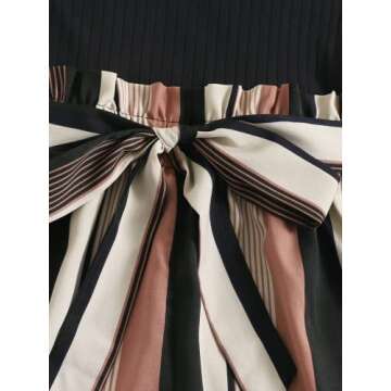 SOLY HUX Women's Summer Sleeveless Belted Tank Romper Short Jumpsuit Black L