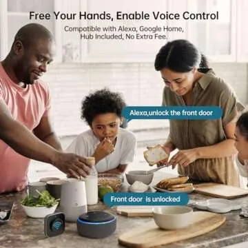 Smart Locks WiFi Deadbolt: SMONET Fingerprint Front Door Lock Keyless Entry with Keypad Electronic Digital Deadbolt Alexa Gateway Remote Control, Bluetooth APP KeyFob Code Auto-Lock for Home, Black