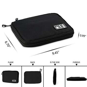 Portable Electronics Accessories Organizer Bag for Travel