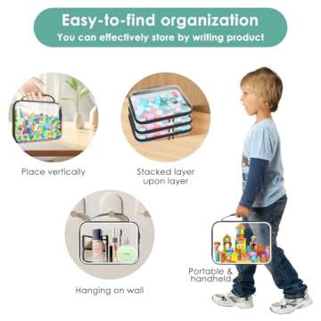 QAVABIN Clear Storage Pouches - Waterproof Organizing Solution