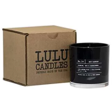 Lulu Candles | After Dark - Mahogany Teak | Luxury Scented Soy Jar Candle | Hand Poured in The USA | Highly Scented Candles for Home Fragrance & Decor (9 Oz.)