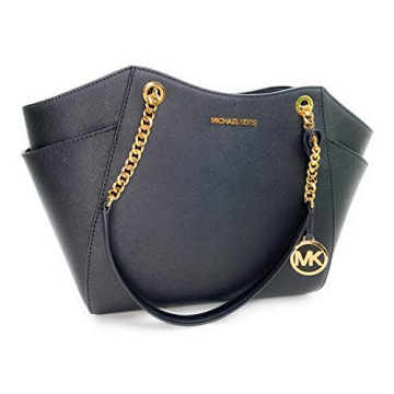 Michael Kors Women's Jet Set Tote - Black PVC, Large