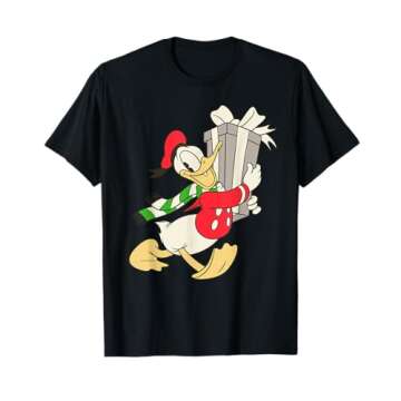 Disney Vintage Donald Duck with Holiday Present T-Shirt