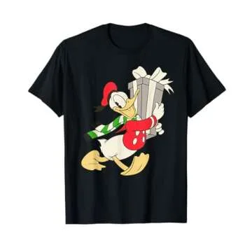 Disney Vintage Donald Duck with Holiday Present T-Shirt