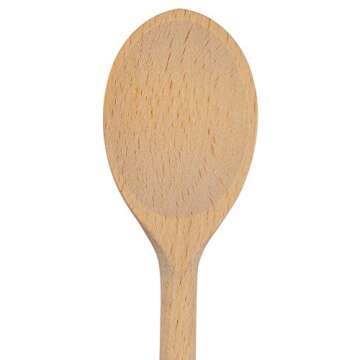 12PCS 12 Inch Long Wooden Spoons, Long Handle Wooden Cooking Mixing Oval Spoons Baking Cooking Tasting Stirring - Sauce Spoons. Made of Natural Beechwood