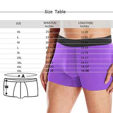 Custom Men's Face Boxer Briefs Shorts Underwear with Wife Photo Text XS-5XL
