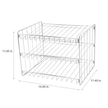 Kitchen Details 3 Tier Can Organizer | Canned Food Storage Rack | Kitchen Cabinet and Pantry Organization | Holds 36 Cans | Space Saving | Chrome