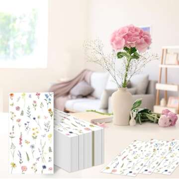 50 Wildflower Disposable Napkins for All Celebrations