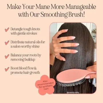 INH Vegan Bristle Brush for Smooth, Shine & Detangling